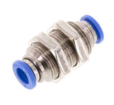 6mm Steckverschraubung Messing/PA 66 NBR Bulkhead [2 Stück]