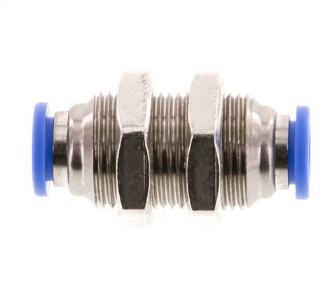 6mm Steckverschraubung Messing/PA 66 NBR Bulkhead [2 Stück]