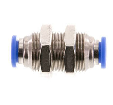 6mm Steckverschraubung Messing/PA 66 NBR Bulkhead [2 Stück]