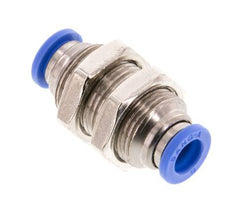 6mm Steckverschraubung Messing/PA 66 NBR Bulkhead [2 Stück]