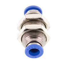 6mm Steckverschraubung Messing/PA 66 NBR Bulkhead [2 Stück]