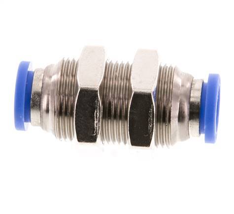 8mm Steckverschraubung Messing/PA 66 NBR Bulkhead [2 Stück]
