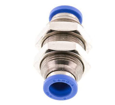 8mm Steckverschraubung Messing/PA 66 NBR Bulkhead [2 Stück]
