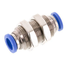 8mm Steckverschraubung Messing/PA 66 NBR Bulkhead [2 Stück]