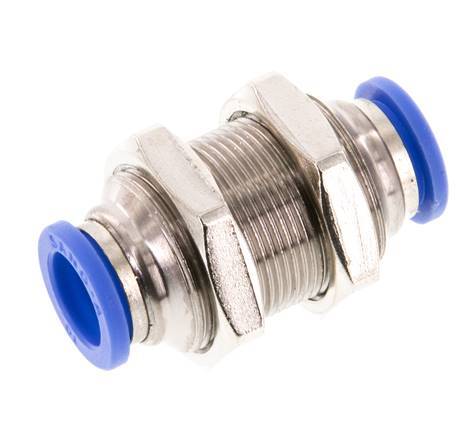 10mm Steckverschraubung Messing/PA 66 NBR Schottverschraubung