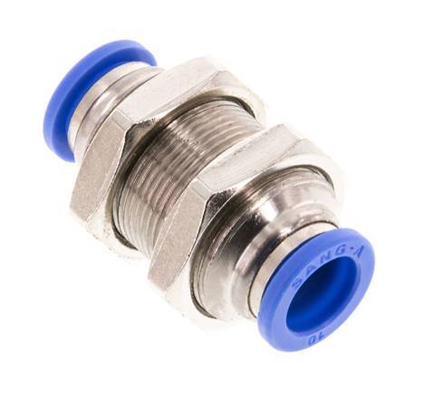 10mm Steckverschraubung Messing/PA 66 NBR Schottverschraubung