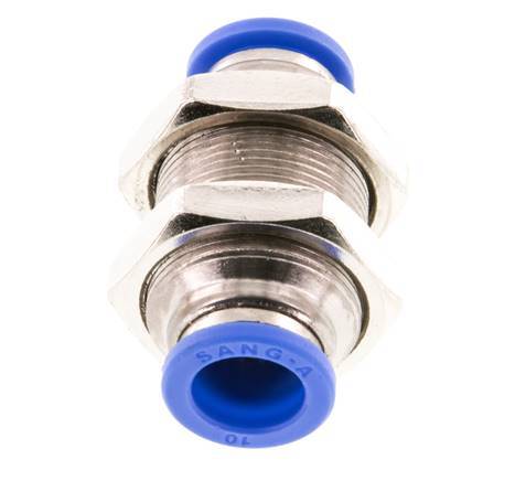 10mm Steckverschraubung Messing/PA 66 NBR Schottverschraubung