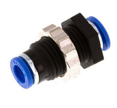 6mm Steckverschraubung PA 66 NBR Bulkhead [2 Stück]