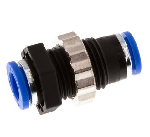 8mm Steckverschraubung PA 66 NBR Bulkhead [2 Stück]