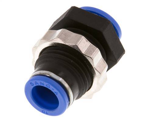 10mm Steckverschraubung PA 66 NBR Bulkhead [2 Stück]