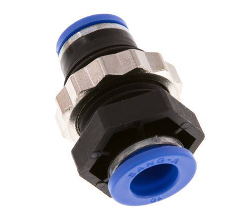 10mm Steckverschraubung PA 66 NBR Bulkhead [2 Stück]