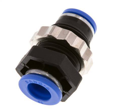 10mm Steckverschraubung PA 66 NBR Bulkhead [2 Stück]