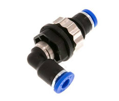 4mm 90Grad Winkel-Steckverschraubung PA 66 NBR Bulkhead [2 Stück]