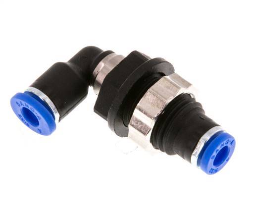 4mm 90Grad Winkel-Steckverschraubung PA 66 NBR Bulkhead [2 Stück]