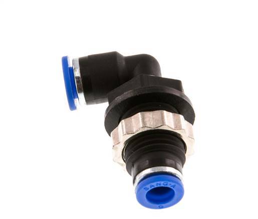 6mm 90Grad Winkel-Steckverschraubung PA 66 NBR Bulkhead [2 Stück]
