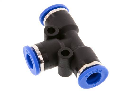 6mm T-Stück Steckverschraubung PA 66 NBR [2 Stück]