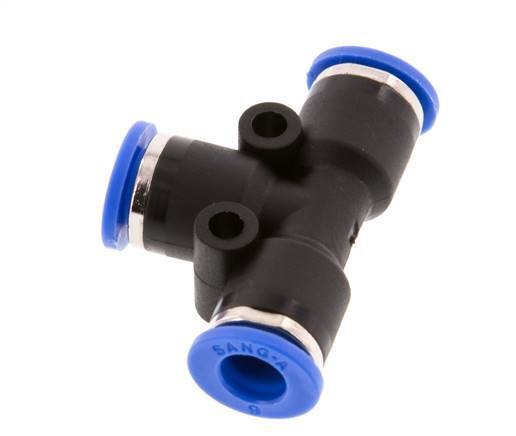 6mm T-Stück Steckverschraubung PA 66 NBR [2 Stück]