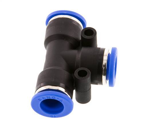10mm Tee Push-in Fitting PA 66 NBR [2 Pieces]