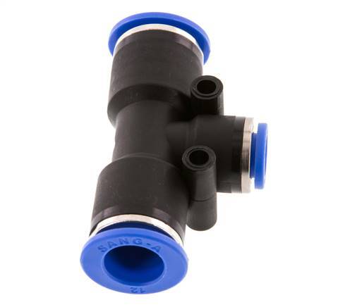 8mm x 12mm Tee Push-in Fitting PA 66 NBR [2 Pieces]
