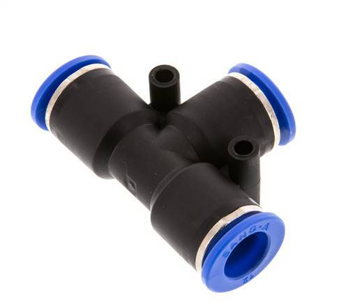 12mm Tee Push-in Fitting PA 66 NBR [2 Pieces]