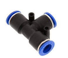 12mm Tee Push-in Fitting PA 66 NBR [2 Pieces]