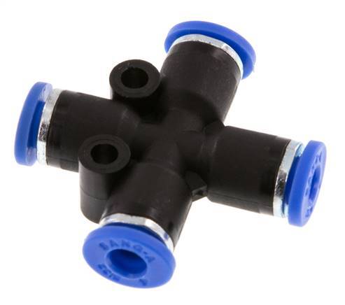 4mm Cross Push-in Fitting PA 66 NBR [2 Pieces]