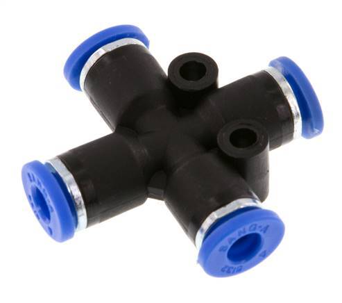 4mm Kreuzsteckverschraubung PA 66 NBR [2 Stück]