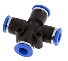 6mm Cross Push-in Fitting PA 66 NBR [2 Pieces]