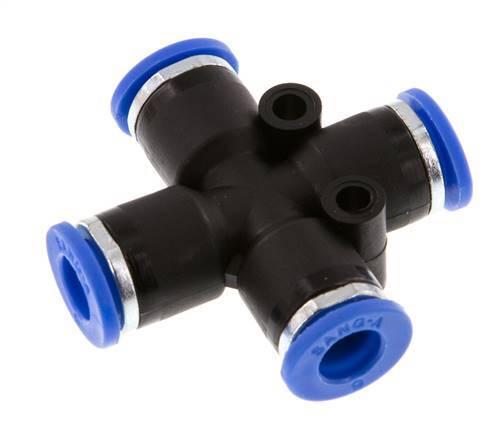 6mm Kreuzsteckverschraubung PA 66 NBR [2 Stück]