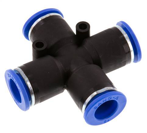 12mm Kreuzsteckverschraubung PA 66 NBR