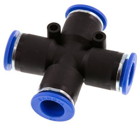 12mm Kreuzsteckverschraubung PA 66 NBR