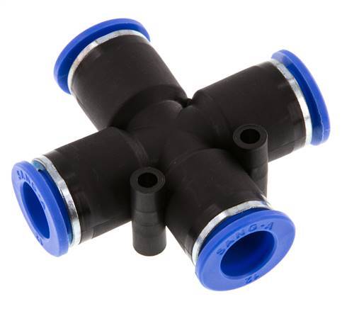 12mm Kreuzsteckverschraubung PA 66 NBR