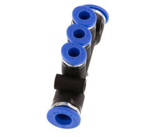 4mm x 6mm 3-Wege-Verteiler Steckverschraubung Messing/PA 66 NBR [2 Stück]