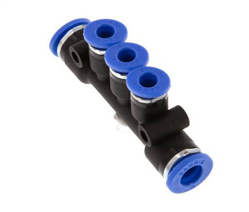 4mm x 6mm 3-Wege-Verteiler Steckverschraubung Messing/PA 66 NBR [2 Stück]