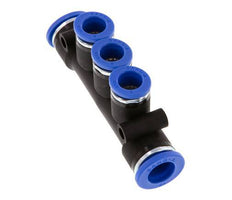 8mm x 10mm 3-way Manifold Push-in Fitting Brass/PA 66 NBR