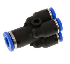 4mm x 6mm 4-Wege Y-Verteiler Steckverschraubung Messing/PA 66 NBR [2 Stück]