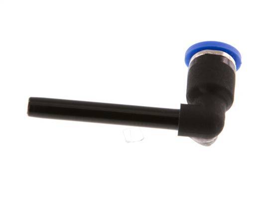 4mm x 4mm 90Grad Steckverschraubung mit Steckmuffe PA 66 NBR lang [2 Stück]