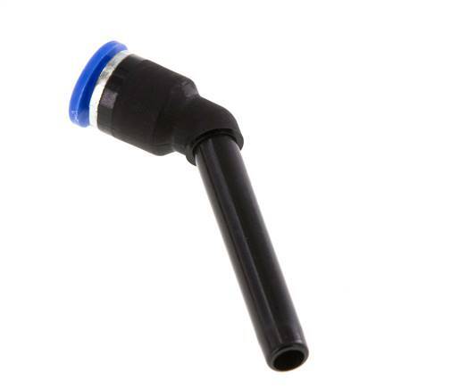 6mm x 6mm 45Grad-Steckverschraubung mit Steckmuffe PA 66 NBR lang [2 Stück]