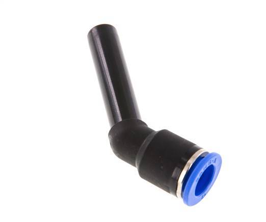 12mm x 12mm 45deg Elbow Push-in Fitting with Plug-in PA 66 NBR Long Sleeve [2 Pieces]