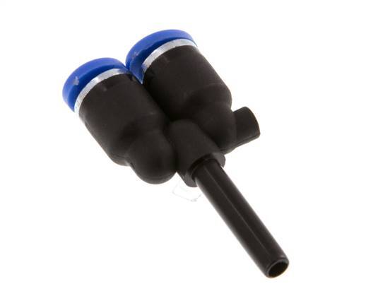 4mm x 4mm Y-Steckverschraubung mit Steckanschluss PA 66 NBR [2 Stück]