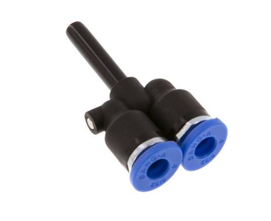 4mm x 4mm Y-Steckverschraubung mit Steckanschluss PA 66 NBR [2 Stück]