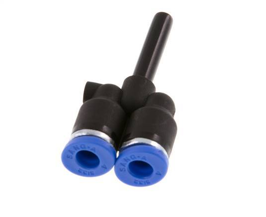4mm x 4mm Y-Steckverschraubung mit Steckanschluss PA 66 NBR [2 Stück]