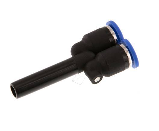 4mm x 6mm Y-Steckverschraubung mit Steckanschluss PA 66 NBR [2 Stück]