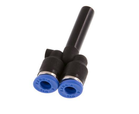4mm x 6mm Y-Steckverschraubung mit Steckanschluss PA 66 NBR [2 Stück]