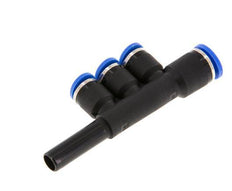 6mm x 8mm x 8mm 3-Wege-Verteiler-Steckverschraubung mit Steckanschluss Messing/PA 66 NBR