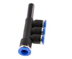 6mm x 8mm x 8mm 3-Wege-Verteiler-Steckverschraubung mit Steckanschluss Messing/PA 66 NBR