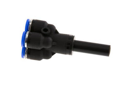 6mm x 8mm 4-Wege-Y-Verteiler-Steckverschraubung mit Steckanschluss Messing/PA 66 NBR