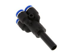 6mm x 8mm 4-Wege-Y-Verteiler-Steckverschraubung mit Steckanschluss Messing/PA 66 NBR