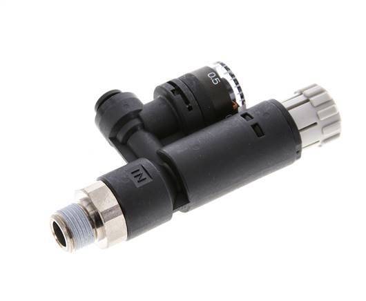 Pneumatic Pressure Regulator 4mm - R1/8'' with Pressure Gauge
