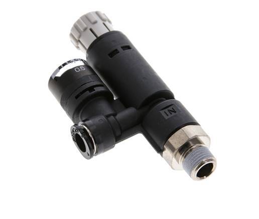 Pneumatic Pressure Regulator 6mm - R1/8'' with Pressure Gauge